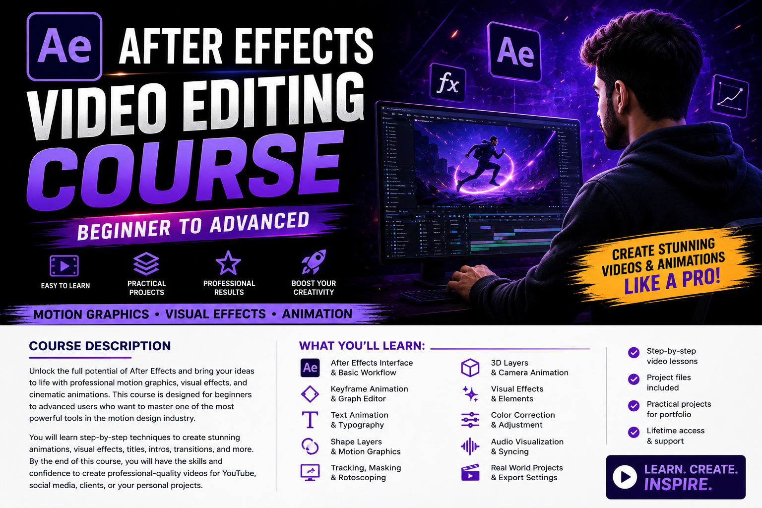 Master Adobe After Effects from Beginner to Advanced 2026